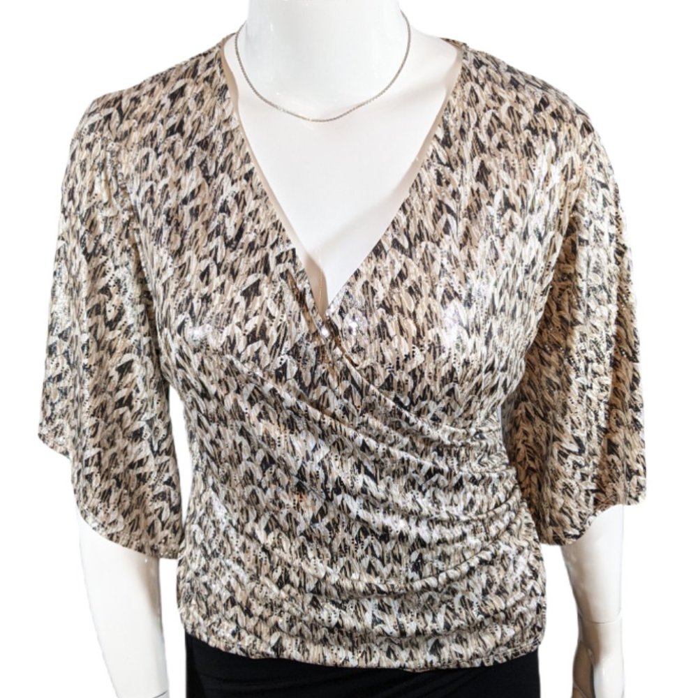 NWT  Prelude dressy wrap top